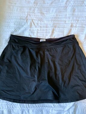 Lands' End Women's Black Swim Skort